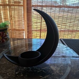 3D Printed Crescent Moon Candle Holder / Decor – Modern Home Accent